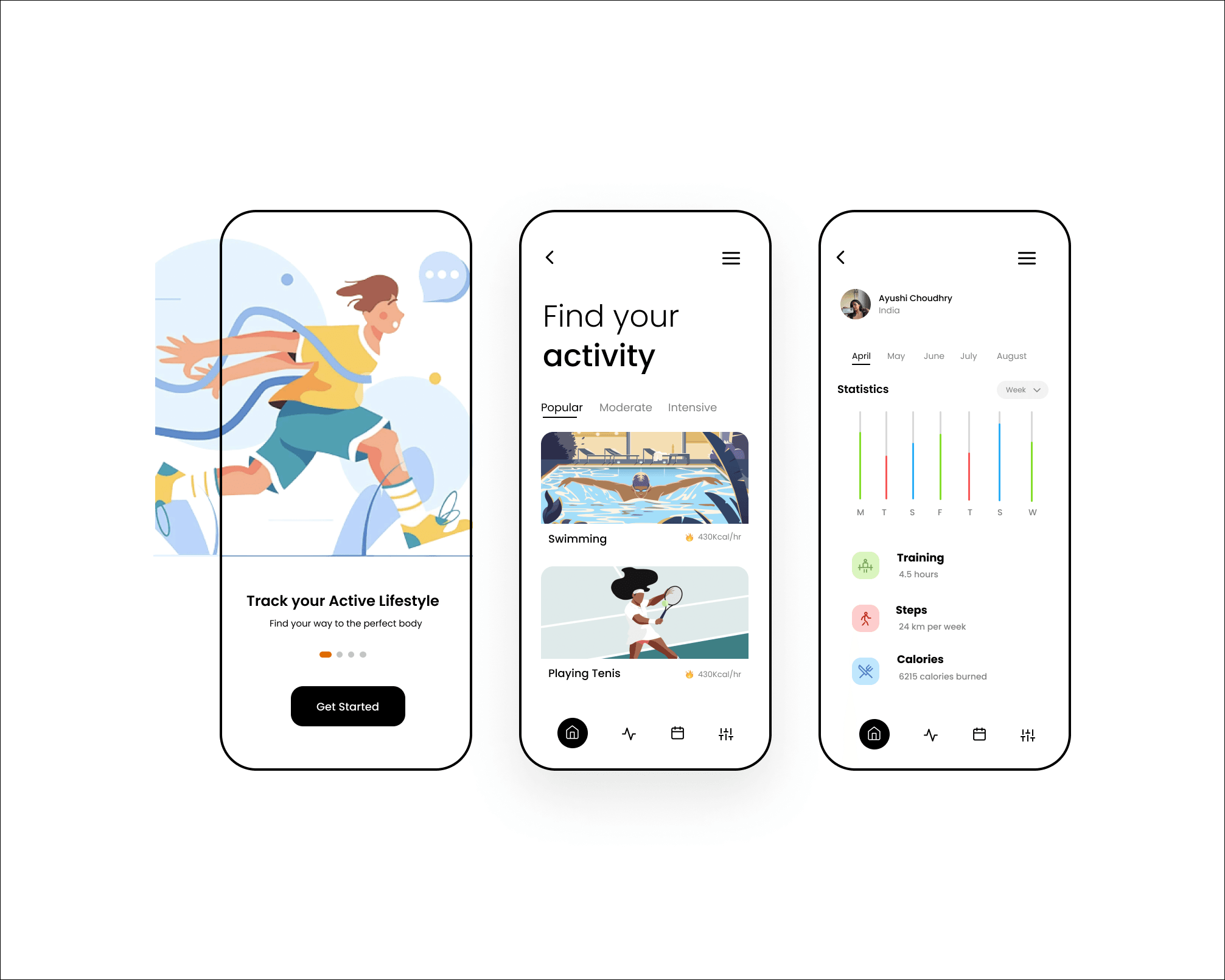 Fitness Tracking App - Mobile application for fitness tracking, meal planning, and community engagement.